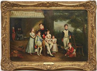 After Louis Ducis O/C, Napoleon with his Nieces and Nephews