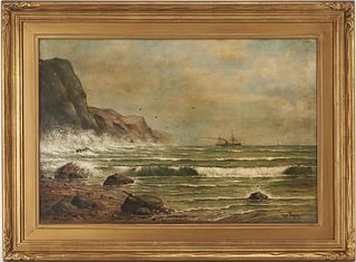 J. Wagner O/B Maritime Painting, Steamer at Sea