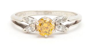Ladies 14K Yellow Diamond Ring