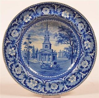 Historical Staffordshire Blue Transfer Soup Plate.