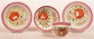 Four Pieces of Kings Rose Soft Paste China.