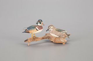 Miniature Wood Duck Pair, Brig. Gen. Chester deGavre (1908-1993)