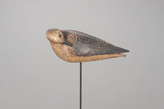 Shoulder-Preening Shorebird Decoy, Mark S. McNair (b. 1950)