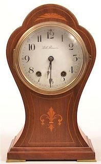 Seth Thomas Inlaid Mahogany Shelf Clock.