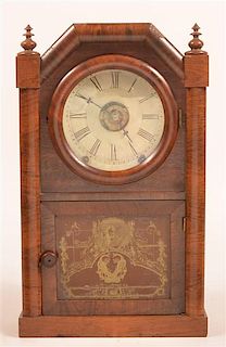 Terhune & Edwards Mahogany Case Shelf Clock.