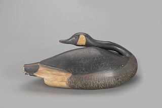 Preening Canada Goose Decoy, Art Fizer (1912-2008)