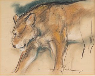 Herman Palmer (1894-1946), Two Lion Drawings