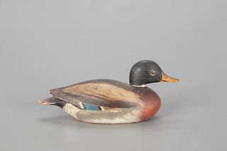 Miniature Mallard Decoy, A. Elmer Crowell (1862-1952)