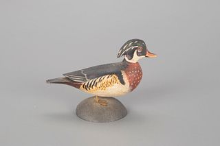 Miniature Wood Duck, A. Elmer Crowell (1862-1952)