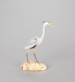 Miniature Great Blue Heron, Steve Weaver (b. 1950)