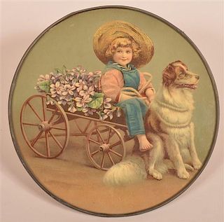 Dog Pulling Cart with Child Driver Flue Cover.