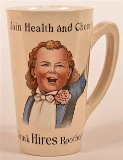 Hires Root Beer Glazed Pottery Advertising  Mug.