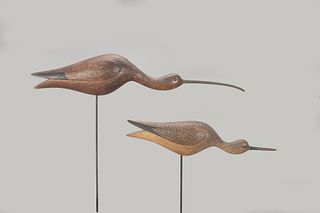 Two Phillips-Rig-Style Shorebirds, Mark S. McNair (b. 1950)