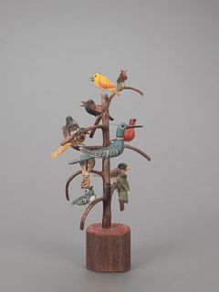 Folk Art Bird Tree, Frank S. Finney (b. 1947)