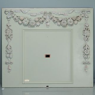 French style relief carved chimney piece panel