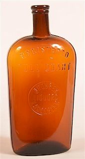 J. Rohrer "Liquors" (Variety #3) Amber Flask.