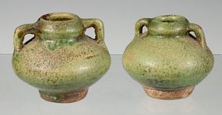 (2) CHINESE POTTERY INK JARS
