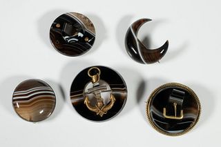 SCOTTISH AGATE BROOCHES