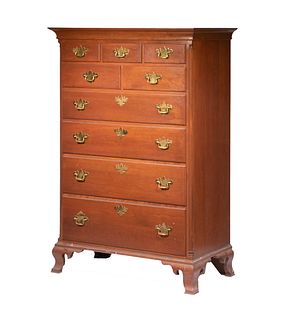 CHIPPENDALE STYLE TALL CHEST