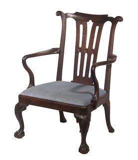 ENGLISH CHIPPENDALE ARMCHAIR