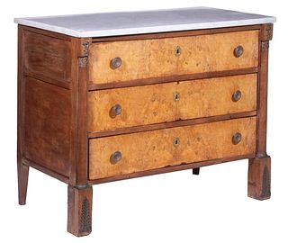 FRENCH MARBLE TOP CHEST