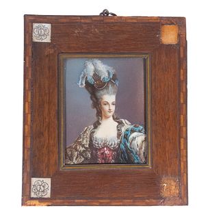EARLY 18TH C. FRENCH MINIATURE PORTRAIT