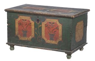 CONTINENTAL PAINTED TRUNK