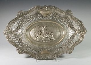 ITALIAN SILVER FOOTED BASKET