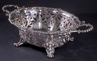 STERLING OVAL RETICULATED BOWL