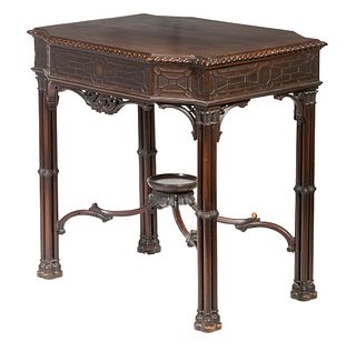 CHINESE CHIPPENDALE TEA TABLE