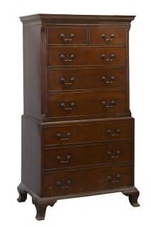 CHIPPENDALE STYLE CHEST-ON-CHEST