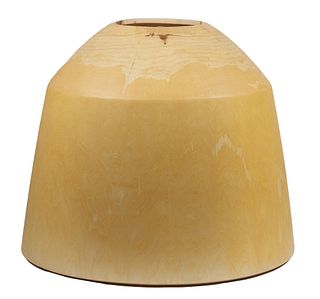HANDMADE WOODEN LAMPSHADE BY PETER BLOCH, CONTEMPORARY NEW LONDON, NEW HAMPSHIRE