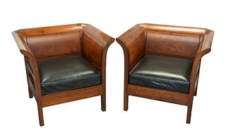 PR ROSEWOOD & LEATHER CHAIRS