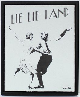 BAMBI Street Artist - Lie Lie Land (Blue)