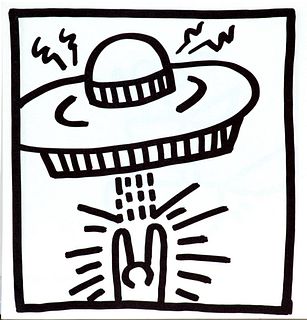 Keith Haring - Untitled (Alien Abduction)