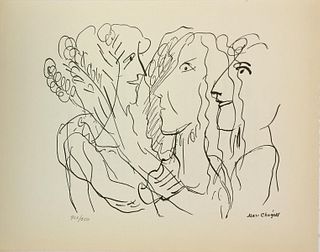 Marc Chagall - Untitled (Three Figures) from "Le Dur