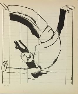 Marc Chagall - Untitled (Bent Man) from "Le Dur Desir