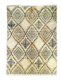 Vintage Morrocan Wool Rug, 5'4" x 7'2'' (1.63 x 2.18 m)