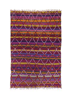 Vintage Morrocan Wool Rug, 5'1'' x 7'8'' (1.55 x 2.34 m)