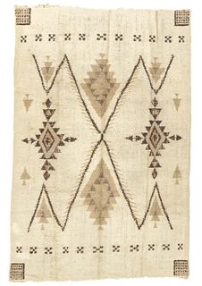 Fine Vintage Moroccan Art Deco Wool Rug, 6'6'' x 9'10'' (1.98 x 3.00 m)