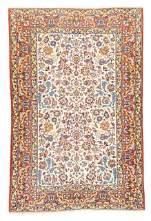 Antique Isfahan Rug, 3'5'' x 5'2'' (1.04 x 1.57 m)