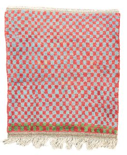 Vintage Moroccan Wool Rug, 3'7'' x 3'11" (1.09 x 1.19 m)