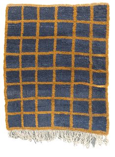 Vintage Swedish Wool Rug, 4'1'' x 4'10" (1.24 x 1.47 m)