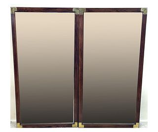 PAIR OF HENREDON  ACCENT FRAMED MIRRORS