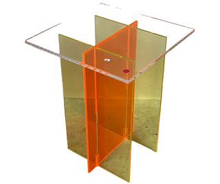 CONTEMPORARY LUCITE TABLE