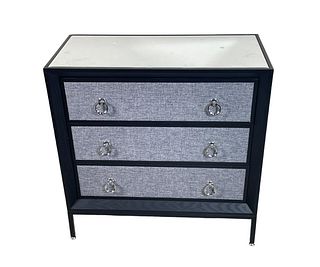 CONTEMPORARY MIRRORED TOP CHEST OF DRAWERS