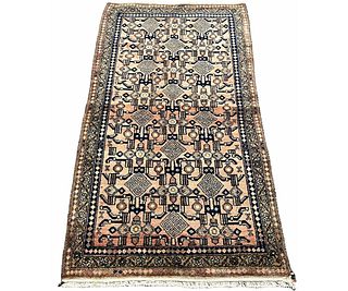 ANTIQUE HAND KNOTTED PERSIAN HAMADAN RUG