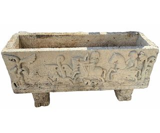 MEDIEVAL STYLE CARVED GARDEN PLANTER