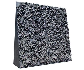 KATE PETLEY "THE WALL" BLACK WALL SCULPTURES, 1988