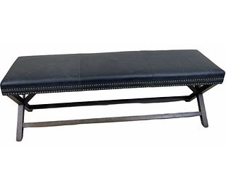 CONTEMPORARY LEATHER BENCH